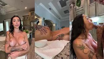 Jamie Lynn Rinaldi Nude Kitchen Blowjob Sex Tape OnlyFans Video Leaked